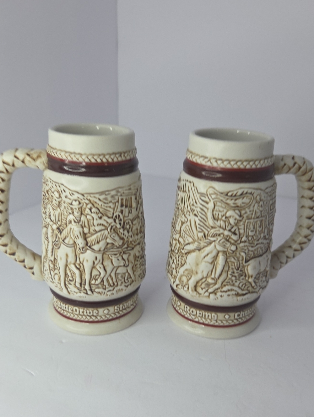 Vintage 1983 Avon mini beer steins